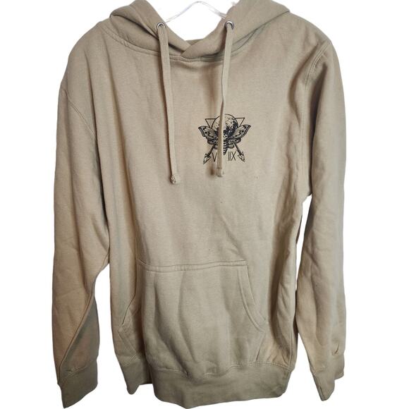 SCW Skull and Moth Hooded Sweatshirt, NWOT, Small - Picture 1 of 5